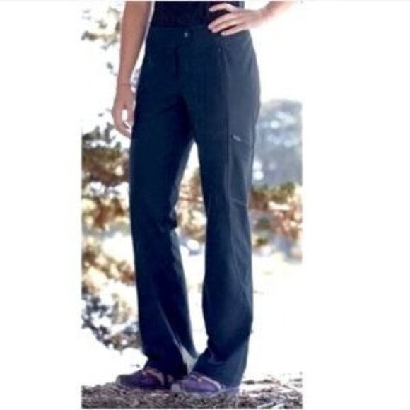 TITLE NINE Genie Black Straight Leg Hiking Travel Pants Womens 4 - Picture 1 of 9